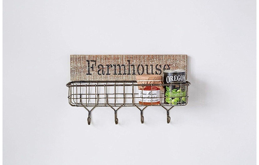 Farmhouse Wall Basket Creative Coop Urban Market Warehouse