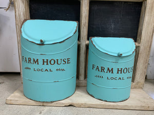 Blue Farmhouse Canisters