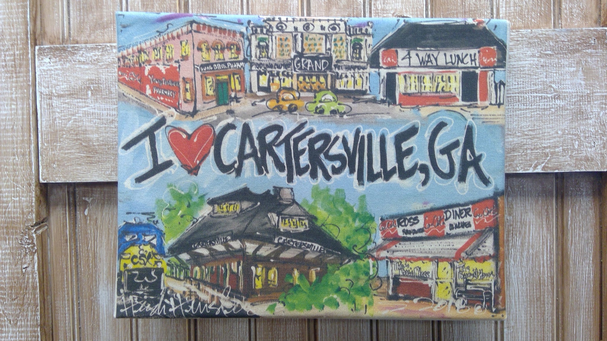 I Love Cartersville Canvas