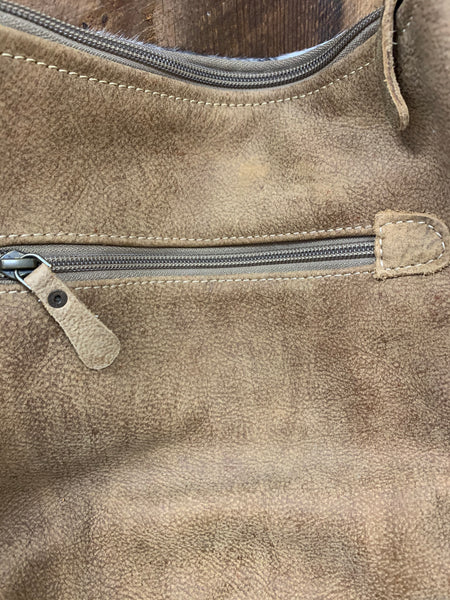 Double Zipper Mulit-Cowhide Shoulder Bag